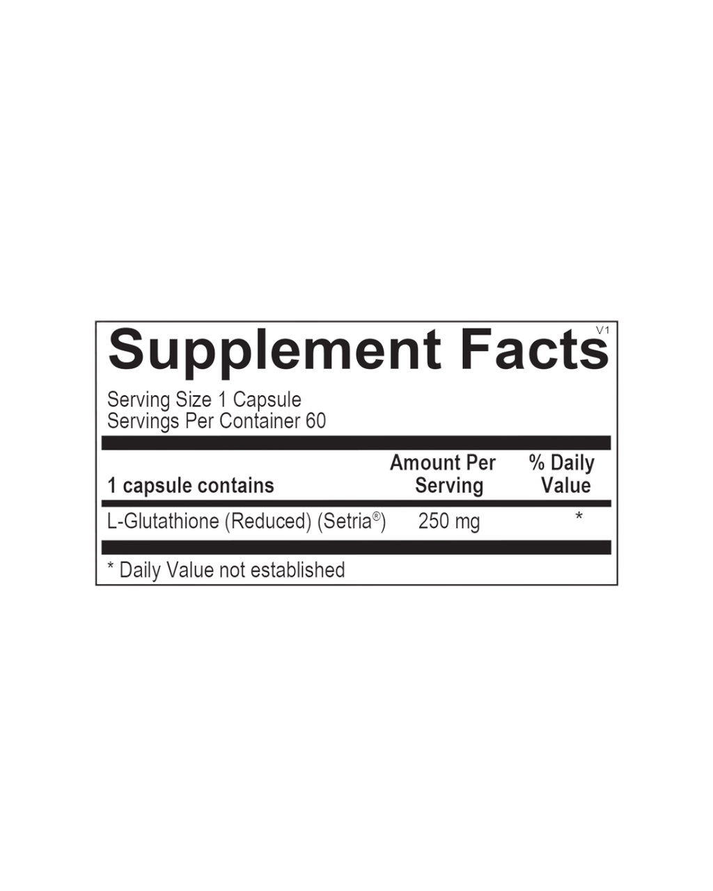 Ortho Molecular L-Glutathione 60 ct Supplement Facts, Youth Skin RX Medspa, Tulsa, Oklahoma