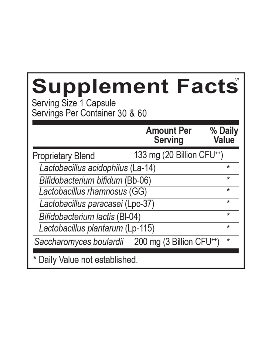Ortho Molecular OrthoBiotic 60 ct Supplement Facts, Youth Skin RX Medspa, Tulsa, Oklahoma